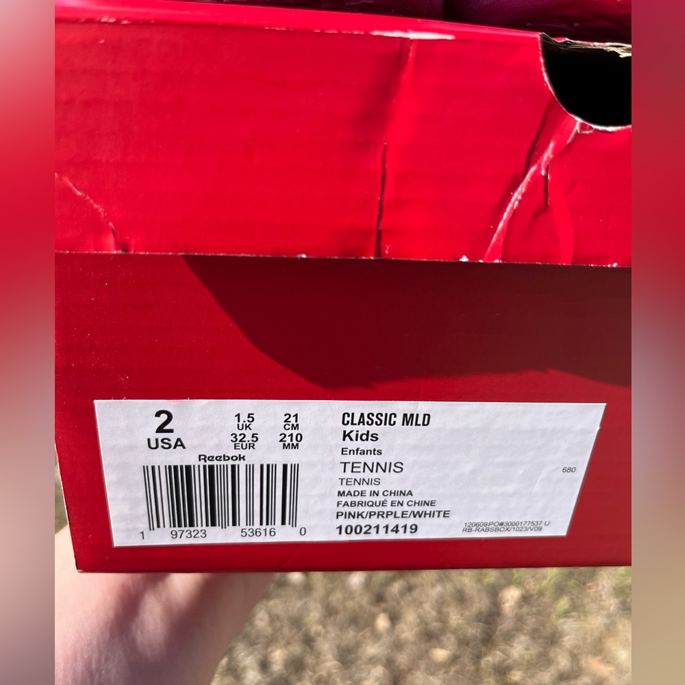 NWT Reebok Classic Mold Kids Little Girl Slip On Shoes Size 2 in Pink - Picture 10 of 11